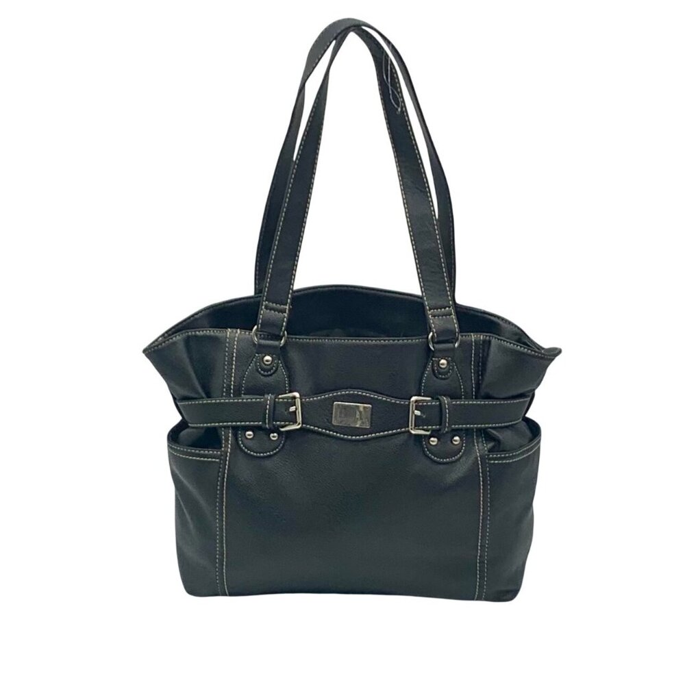 Club Rochelier Black Pebbled Leather Handbag